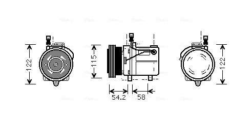 Airco compressor Ava Cooling BWAK059