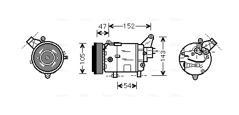 Airco compressor Ava Cooling BWAK076