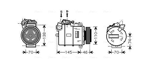 Airco compressor Ava Cooling BWAK318