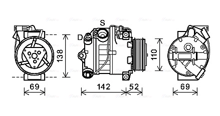 Airco compressor Ava Cooling BWAK442