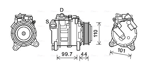 Airco compressor Ava Cooling BWAK493