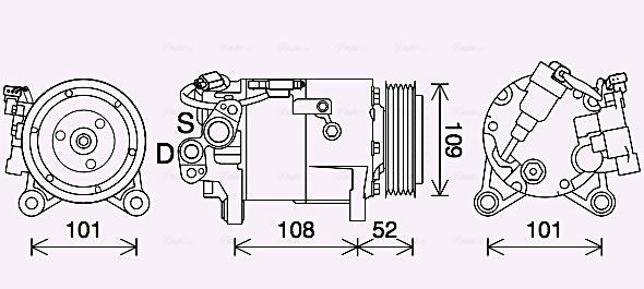 Airco compressor Ava Cooling BWAK566