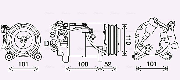 Airco compressor Ava Cooling BWAK567