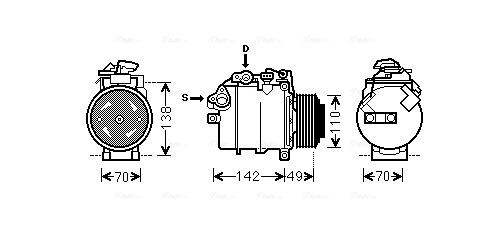 Airco compressor Ava Cooling BWK387