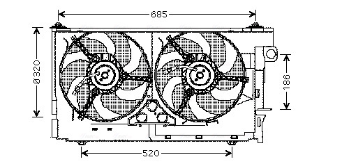 Ventilatorwiel-motorkoeling Ava Cooling CN7516