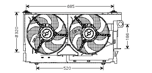 Ventilatorwiel-motorkoeling Ava Cooling CN7522