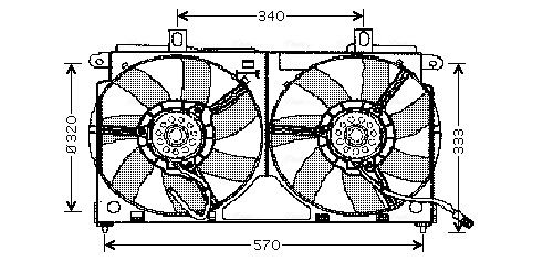 Ventilatorwiel-motorkoeling Ava Cooling CN7523