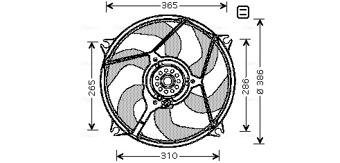 Ventilatorwiel-motorkoeling Ava Cooling CN7531