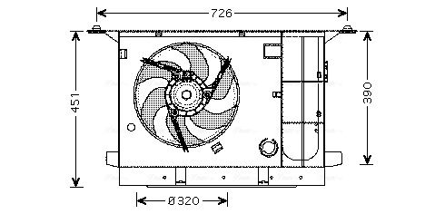 Ventilatorwiel-motorkoeling Ava Cooling CN7537