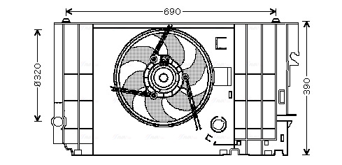 Ventilatorwiel-motorkoeling Ava Cooling CN7546