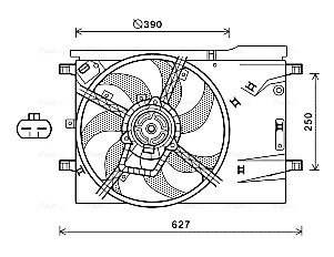 Ventilatorwiel-motorkoeling Ava Cooling CN7551