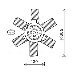 Ventilatorwiel-motorkoeling Ava Cooling CN7553