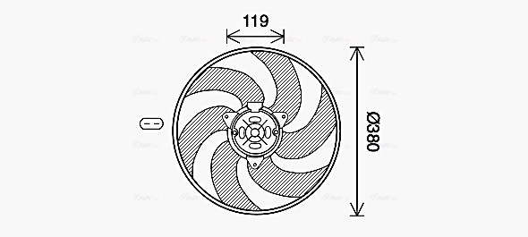 Ventilatorwiel-motorkoeling Ava Cooling CN7555