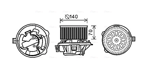 Kachelventilator Ava Cooling CN8289