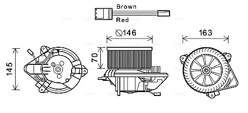 Kachelventilator Ava Cooling CN8294