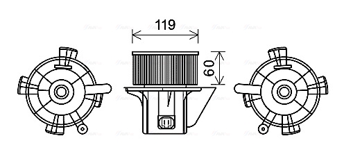 Kachelventilator Ava Cooling CN8299