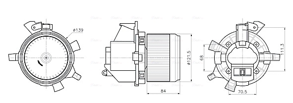 Kachelventilator Ava Cooling CN8342