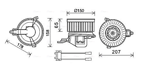 Kachelventilator Ava Cooling CN8511