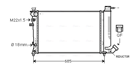 Radiateur Ava Cooling CNA2136