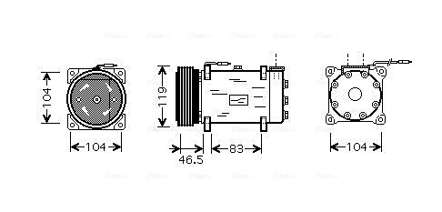 Airco compressor Ava Cooling CNAK160