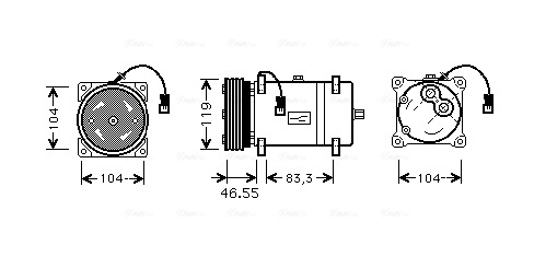 Airco compressor Ava Cooling CNAK161