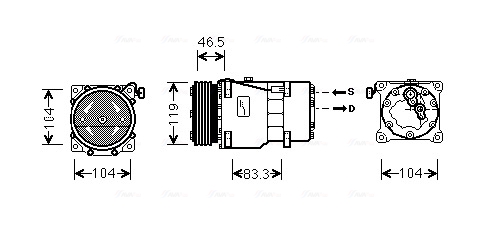 Airco compressor Ava Cooling CNAK201