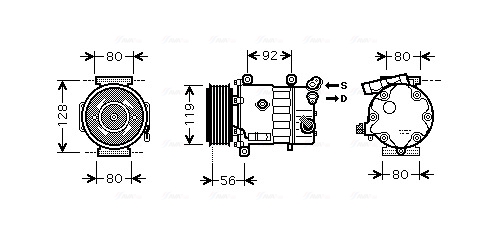 Airco compressor Ava Cooling CNAK255