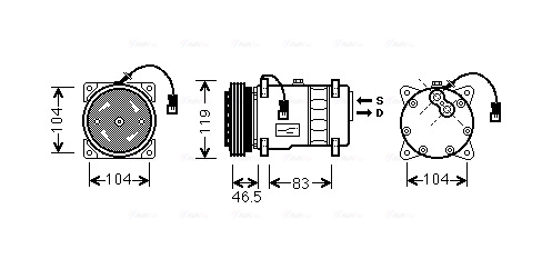 Airco compressor Ava Cooling CNK258