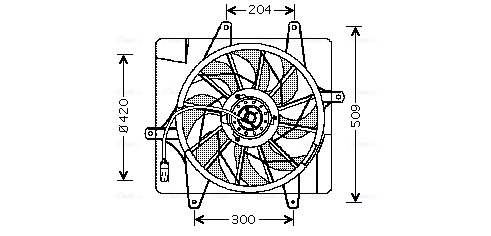 Ventilatorwiel-motorkoeling Ava Cooling CR7505