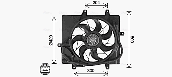 Ventilatorwiel-motorkoeling Ava Cooling CR7514