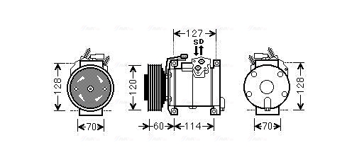 Airco compressor Ava Cooling CRAK112