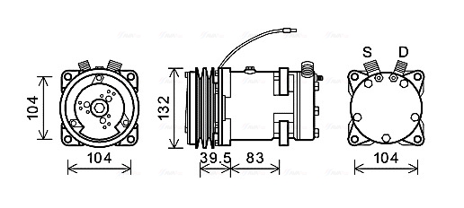 Airco compressor Ava Cooling CSAK007