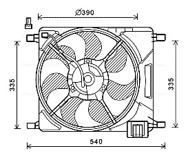 Ventilatorwiel-motorkoeling Ava Cooling CT7501