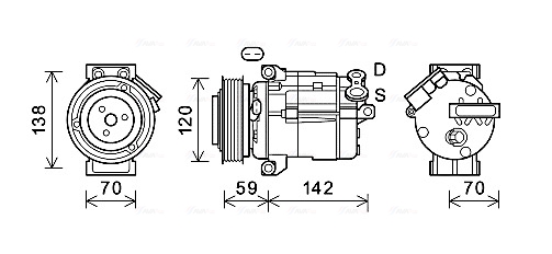 Airco compressor Ava Cooling CTK063