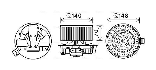 Kachelventilator Ava Cooling DA8010