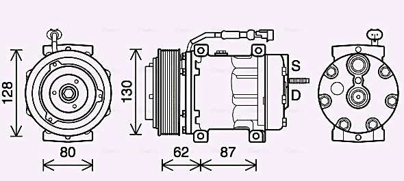 Airco compressor Ava Cooling DFAK073