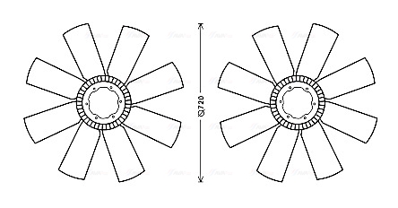 Ventilatorwiel-motorkoeling Ava Cooling DFB063