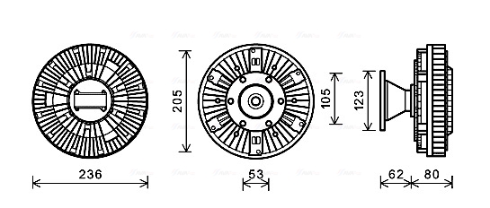 Visco-koppeling Ava Cooling DFC048