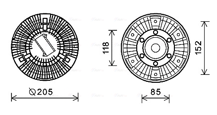 Visco-koppeling Ava Cooling DFC066