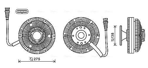 Visco-koppeling Ava Cooling DFC067