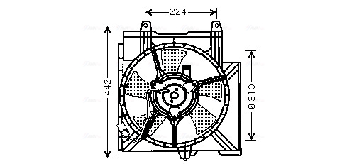 Ventilatorwiel-motorkoeling Ava Cooling DN7508