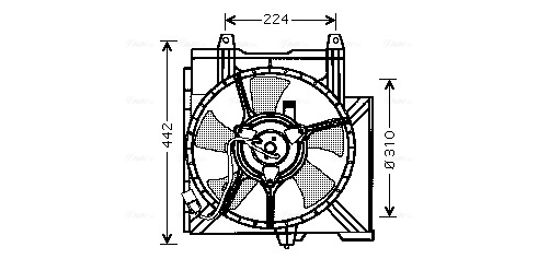 Ventilatorwiel-motorkoeling Ava Cooling DN7509