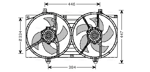 Ventilatorwiel-motorkoeling Ava Cooling DN7528