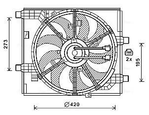 Ventilatorwiel-motorkoeling Ava Cooling DN7531