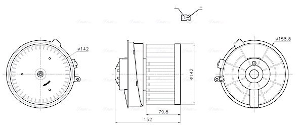 Kachelventilator Ava Cooling DN8486