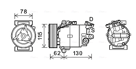 Airco compressor Ava Cooling DNAK386