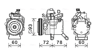 Airco compressor Ava Cooling DUK074