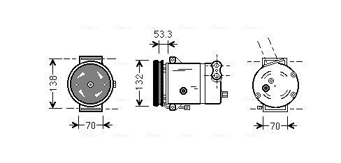 Airco compressor Ava Cooling DWAK018