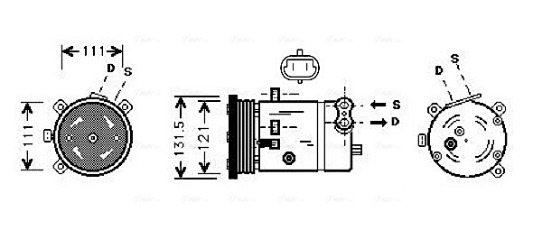 Airco compressor Ava Cooling DWAK038