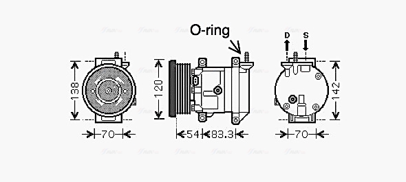 Airco compressor Ava Cooling DWAK071